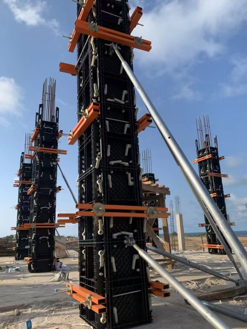 Многоразовая легкая опалубка из АБС-пластика ZEEMO для конструкции бетонной плиты/колонны/столба