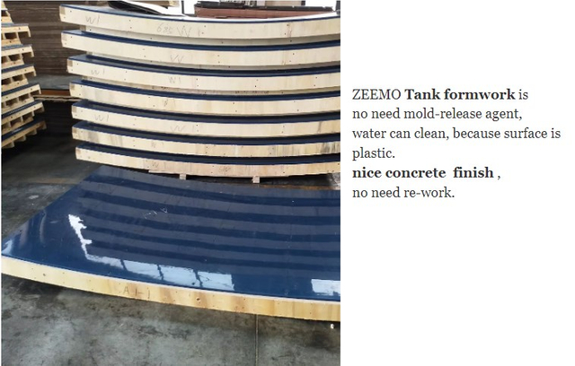 Балки LVL Изогнутая стена Фанера Бетон Круглый Осветлитель воды Пери Толщина резервуара для осадка Система опалубки для рыбной фермы