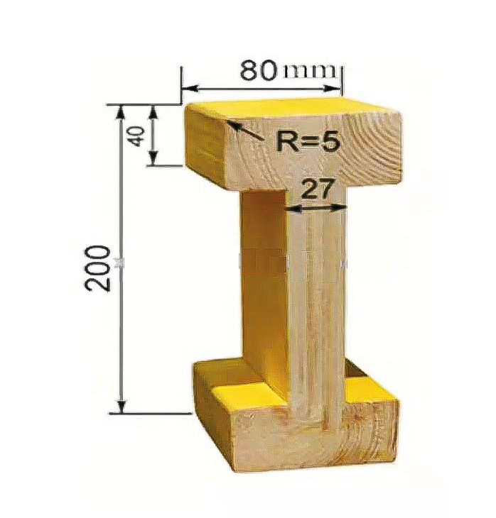 Zeemo Factory Wood H20 Beam Doka Желтая краска Древесина